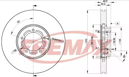 Дисковой тормозной механизм FREMAX для FORD TRANSIT Фургон (E_ _) 2.0 i (EAL, EAS)