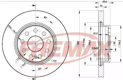 Тормозной диск FREMAX для VW GOLF VI (5K1) 1.6 BiFuel