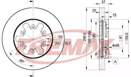 Тормозной диск FREMAX для NISSAN PICK UP (720) 2.5 D 4WD