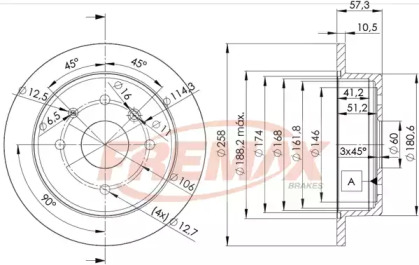 Тормозной диск FREMAX для CHEVROLET NUBIRA седан 2.0 D