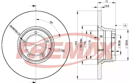 Дисковой тормозной механизм FREMAX для FORD TRANSIT Фургон (V_ _) 2.4 D (VVS)