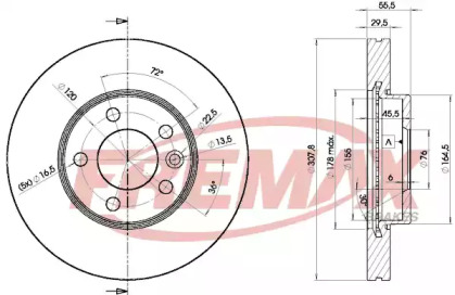 Дисковой тормозной механизм FREMAX для VW TRANSPORTER VI c бортовой платформой/ходовая часть (SFD, SFE 2.0 TDI