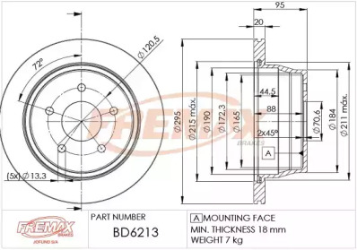 Дисковой тормозной механизм FREMAX для CHEVROLET S10 Пикап 4.3 4x4