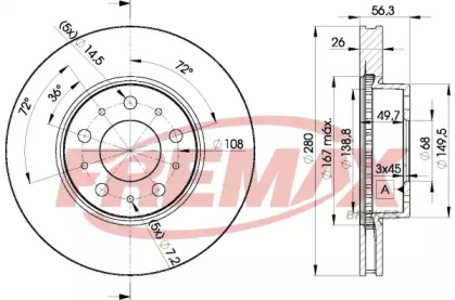 Дисковой тормозной механизм FREMAX для VOLVO 940 II (944) 2.3 Turbo