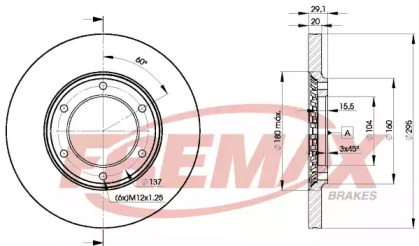 Дисковой тормозной механизм FREMAX для NISSAN PATROL III/2 Hardtop (K260) 2.8