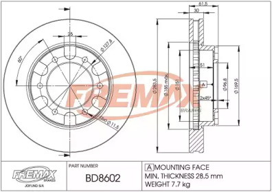 Дисковой тормозной механизм FREMAX для CHEVROLET BLAZER S10 4.3