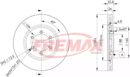 Дисковой тормозной механизм FREMAX для DAEWOO REXTON (GAB_) 2.9 TD