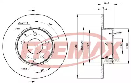Тормозной диск FREMAX для ALFA ROMEO 164 (164_) 3.0 24V (164.K1)