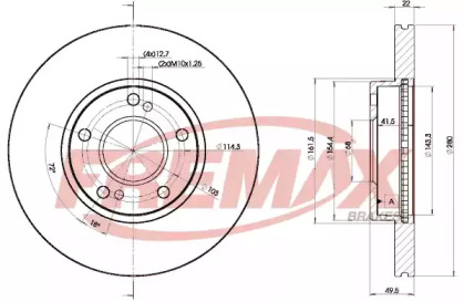 Дисковой тормозной механизм FREMAX для NISSAN MAXIMA / MAXIMA QX IV Station Wagon (A32) 3.0 QX
