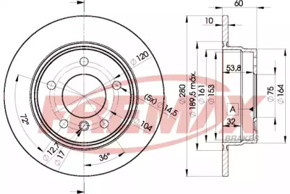 Тормозной диск FREMAX для BMW 3 Compact (E36) 318 ti