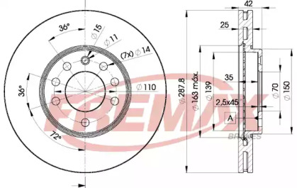 Дисковой тормозной механизм FREMAX для SAAB 900 II Кабриолет 2.5 -24 V6