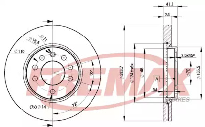 Дисковой тормозной механизм FREMAX для SAAB 900 II Кабриолет 2.5 -24 V6