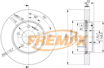 Тормозной диск FREMAX для CHEVROLET CAPTIVA (C100, C140) 2.2 D