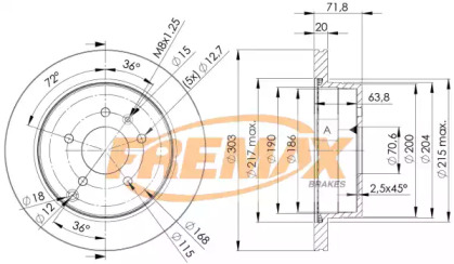 Тормозной диск FREMAX для CHEVROLET CAPTIVA (C100, C140) 2.2 D