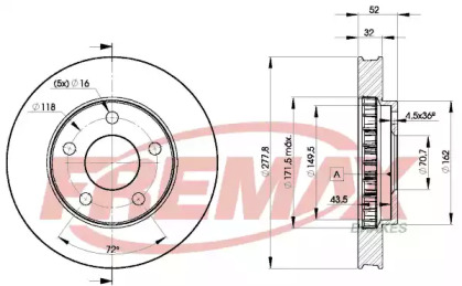 Дисковой тормозной механизм FREMAX для CHEVROLET TRANS SPORT 3.4 V6