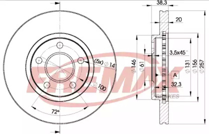 Дисковой тормозной механизм FREMAX для DODGE NEON 2.0 16V