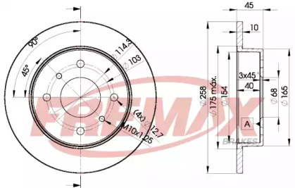 Дисковой тормозной механизм FREMAX для NISSAN PRIMERA Hatchback (P11) 2.0 TD