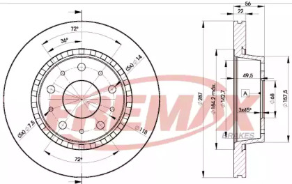 Дисковой тормозной механизм FREMAX для VOLVO 940 II (944) 2.3 Turbo
