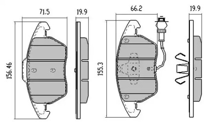 Тормозные колодки FREMAX для VW POLO (6R, 6C) 1.4 BiFuel