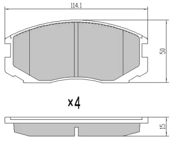 Тормозные колодки FREMAX для MITSUBISHI LANCER V (CB_A, CD_A, CE_A) 1.3 (CB1A)
