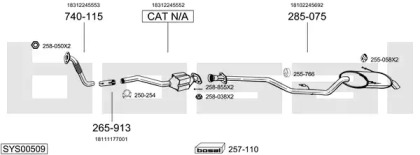 Выхлопная система BOSAL для BMW 3 Compact (E36) 318 tds