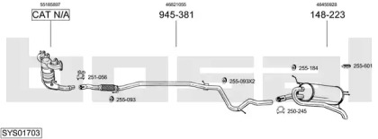 Выхлопная система BOSAL для FIAT PALIO Weekend (178_) 1.2 (178DYA1A)