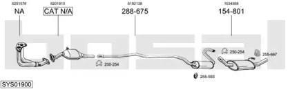 Выхлопная система BOSAL для FORD ESCORT IV Кабриолет (ALF) 1.6 i