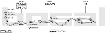 Выхлопная система BOSAL для FORD ESCORT VI седан (GAL) 1.6 i 16V