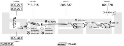 Выхлопная система BOSAL для FORD FOCUS седан (DFW) 1.8 16V