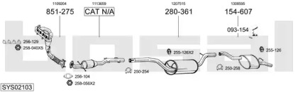 Выхлопная система BOSAL для FORD FOCUS Turnier (DNW) 1.6 16V