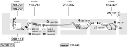 Выхлопная система BOSAL для FORD FOCUS Turnier (DNW) 1.8 16V