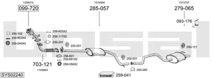 Выхлопная система BOSAL для FORD MONDEO III (B5Y) 2.0 16V DI / TDDi / TDCi