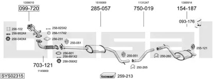 Выхлопная система BOSAL для FORD MONDEO III Turnier (BWY) 2.0 16V TDDi / TDCi