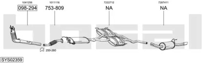 Выхлопная система BOSAL для FORD SCORPIO II Turnier (GNR, GGR) 2.3 i 16V