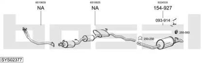 Выхлопная система BOSAL для FORD SIERRA Хэтчбек (GBC, GBG) 2.0 i