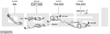 Выхлопная система BOSAL для FORD SIERRA (GBG, GB4) 2.0 i Cat