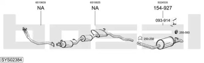 Выхлопная система BOSAL для FORD SIERRA (GBG, GB4) 2.0 i