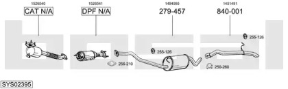 Выхлопная система BOSAL для FORD TOURNEO CONNECT 1.8 TDCi /TDDi /DI