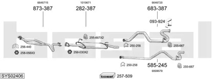 Выхлопная система BOSAL для FORD TRANSIT Фургон (E_ _) 2.5 DI (EAL, EAS)