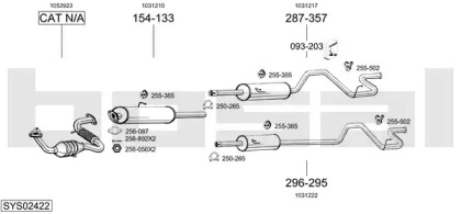 Выхлопная система BOSAL для FORD TRANSIT автобус (E_ _) 2.5 DI (EBL, EDL, EDS, ESL, ESS)