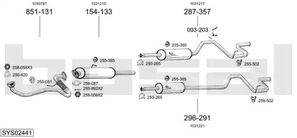 Глушитель в сборе BOSAL для FORD TRANSIT Фургон (E_ _) 2.5 DI (EAL, EAS)