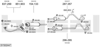 Выхлопная система BOSAL для FORD TRANSIT Фургон (E_ _) 2.5 TD (EAL, EAS)