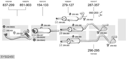 Глушитель в сборе BOSAL для FORD TRANSIT Фургон (E_ _) 2.5 TDI (EAL, EAS)