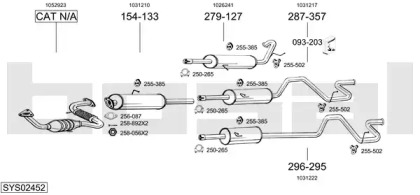 Глушитель в сборе BOSAL для FORD TRANSIT Фургон (E_ _) 2.5 TDI (EAL, EAS)