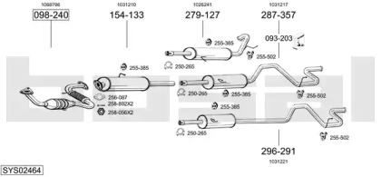 Выхлопная система BOSAL для FORD TRANSIT c бортовой платформой/ходовая часть (E_ _) 2.5 DI (EML/S, ENL/S)