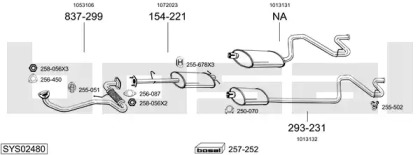 Глушитель в сборе BOSAL для FORD TRANSIT автобус (E_ _) 2.5 TD (EBL, EDL, EDS, EGL, ESL, ESS, EUS)