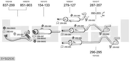 Глушитель в сборе BOSAL для FORD TRANSIT Фургон (E_ _) 2.5 TDI (EAL, EAS)