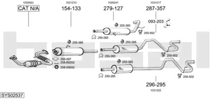 Глушитель в сборе BOSAL для FORD TRANSIT Фургон (E_ _) 2.5 TDI (EAL, EAS)