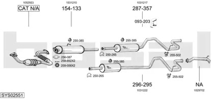 Выхлопная система BOSAL для FORD TRANSIT c бортовой платформой/ходовая часть (E_ _) 2.5 TD (EME/L/S, ENE/L/S)