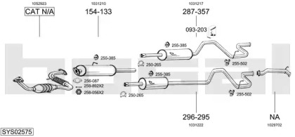 Глушитель в сборе BOSAL для FORD TRANSIT Фургон (E_ _) 2.5 TDI (EAL, EAS)